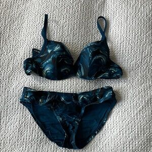Lole Blue Swirl Bikini Set